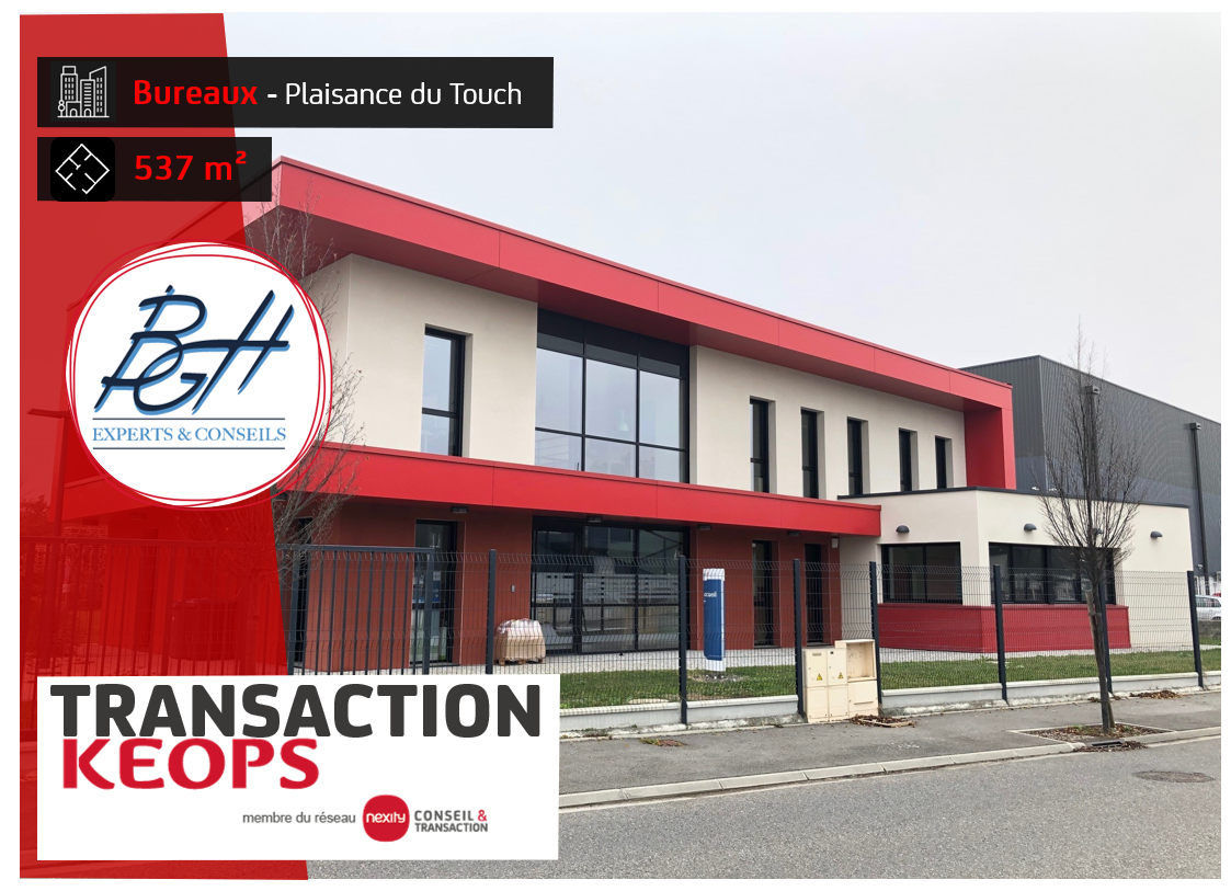 BGH ACHETE DES BUREAUX A PLAISANCE-DU-TOUCH AVEC KEOPS TOULOUSE